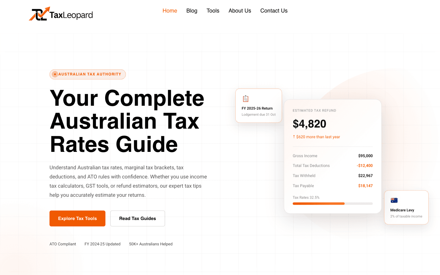 Screenshot of TaxLeopard
